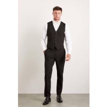 Slim Fit Black Essential Waistcoat - XXS
