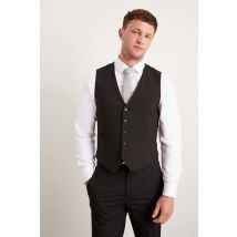 Slim Fit Black Essential Waistcoat - XXS