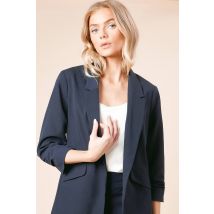 Womens Ruched Sleeve Blazer