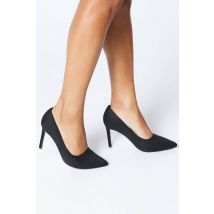 Womens Wide Fit Dash Pointed High Stiletto Heel Court Shoes