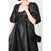 Womens Beauty Twist Front Satin Clutch Bag - Black - One Size