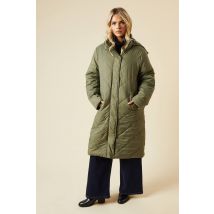 Womens Petite Quilted Coat