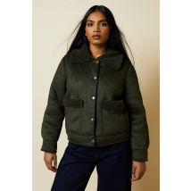 Womens Petite Pocket Aviator Jacket