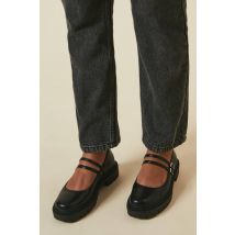 Womens Faith: Naomi Faux Patent Leather Chunky Mary-Jane Shoes