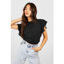 Womens Woven Frill Sleeve And Neck Blouse