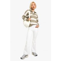 Womens Butt Shaper High Rise Skinny Flared Jeans - White - 6