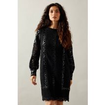 Womens Occasion Lace Stripe Shift Dress