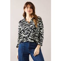 Womens Mono Animal Print Overhead Shirt