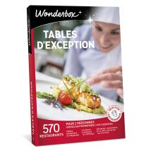 Wonderbox Tables d'exception - Coffret Cadeau Restaurant & Gastronomie - Idée cadeau pour 2 personnes