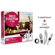 Wonderbox Tables d'exception et vin - Coffret Cadeau gastronomy Idée cadeau 1 repas gastronomique avec vin pour 2 personnes 180 restaurants