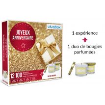 Wonderbox Joyeux anniversaire - Coffret Cadeau multithematic Idée cadeau 1 activité pétillante pour 1 à 4 personnes 12 100 expériences