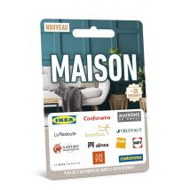 Carte Cadeau Multi Enseignes - Supercard Maison - De 10€ à 150€ - Valable dans + de 300 enseignes