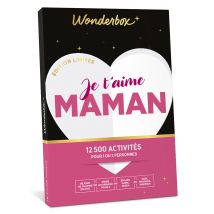 Wonderbox Je t'aime Maman - Coffret Cadeau Amusement - Idée cadeau 1 activité magique pour maman