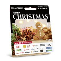 Carte Cadeau Multi Enseignes - Carte Merry Christmas - De 10€ à 150€ - Valable dans + de 300 enseignes
