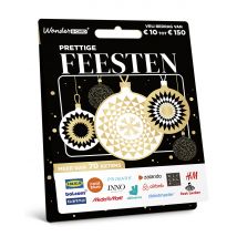 Wonderbox Kaart Prettige feesten - Cadeaukaart - Saldo tussen € 10 tot € 150 Om te ruilen voor cadeaukaarten met keuze uit meer dan 70 ketens binnen 