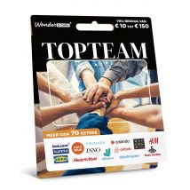 Wonderbox Kaart Topteam - Cadeaukaart - Saldo tussen € 10 tot € 150 Om te ruilen voor cadeaukaarten van sportieve merken en ketens