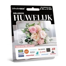 Wonderbox Kaart Gelukkig huwelijk - Cadeaukaart - Saldo tussen € 10 tot € 150 Om te ruilen voor cadeaukaarten van sportieve merken en ketens