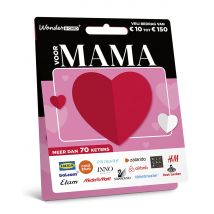 Wonderbox Kaart Voor mama - Cadeaukaart - Saldo tussen € 10 tot € 150 Om te ruilen voor cadeaukaarten met keuze uit meer dan 70 ketens binnen mode, 