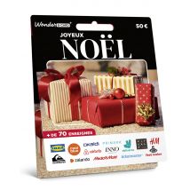 Wonderbox Carte Joyeux Noël - Coffret Cadeau Loisirs & sorties - Idée cadeau cartes cadeaux zalando, mediamarkt, ikea, primark, coolblue, h&m, inno, 