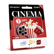 Wonderbox Cinemakaart - 2 tickets - Geschenkideeën voor 2 personen - Keuze uit 20 bioscopen: UGC Cinema's, Euroscoop, Siniscoop ...