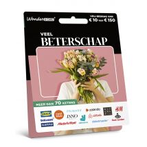 Wonderbox Kaart Veel beterschap - Cadeaukaart - Saldo tussen € 10 tot € 150 Om te ruilen voor cadeaukaarten met keuze uit meer dan 70 ketens binnen 