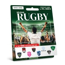 Carte Cadeau Multi Enseignes - Carte Billetterie Séjour Rugby - De 10€ à 150€ - Valable dans + de 300 enseignes