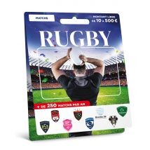 Carte Cadeau Multi Enseignes - Carte Billetterie - Rugby - De 10€ à 150€ - Valable dans + de 300 enseignes
