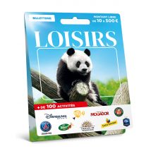 Carte Cadeau Multi Enseignes - Carte Billetterie - Loisirs - De 10€ à 250€ - Valable dans + de 300 enseignes