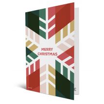 Carte Cadeau Multi Enseignes - Carte de vœux 2 en 1 Merry Christmas Flocon - De 10€ à 150€ - Valable dans + de 300 enseignes