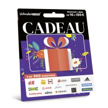 Wonderbox - Carte Cadeau Multi Enseignes Illustration Cadeau - De 10€ à 150€ - Valable dans + de 300 enseignes (H&M, IKEA, Fnac, Darty, Sephora, etc)
