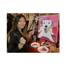Wonderbox Atelier peinture "Paint your pet" à Paris - Idée cadeau Vous adorez votre animal de compagnie et avez envie de lui dédier une peinture ? Cet