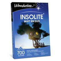 Wonderbox INSOLITE - Nuit en duo - Coffret Cadeau stay Idée cadeau 1 nuit avec ou sans petit déjeuner pour 2 personnes 700 séjours insolites