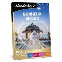 Wonderbox Bonheur en duo - Coffret Cadeau multithematic Idée cadeau 1 activité au choix : dîner en tête-à-tête, nuit à l'hôtel, massage en duo... pour