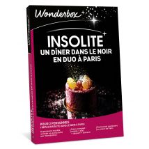 Wonderbox PARIS - Un dîner dans le noir en duo - Idée cadeau 1 dîner insolite dans le noir à Paris pour 2 personnes Menu complet : entrée + plat + 