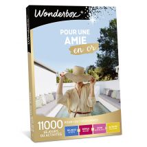Wonderbox Pour une amie en or - Idée cadeau Pour 1 ou 2 personnes Séjour en hôtel 4*, dîner d'exception, massage*, soin du visage, vol en ULM, balade 