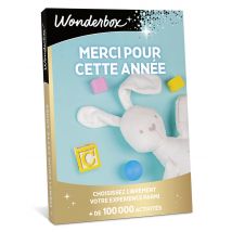 Wonderbox Bon Cadeau Merci pour cette Année - Idée cadeau Le choix facile, la liberté totale Montant à créditer de 30 à 500€ L'accès à plus de 100 000