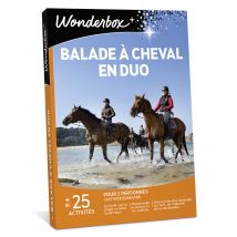 Wonderbox Balade à cheval en duo - Idée cadeau Une balade à cheval pour 1 à 2 personnes Randonnée en forêt, balade dans les plaines, sur la plage ou 