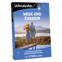 Wonderbox Bon Cadeau Week-end Évasion - Idée cadeau Un cadeau pour changer d'horizon ! Un large choix de séjours de 60 à 500€