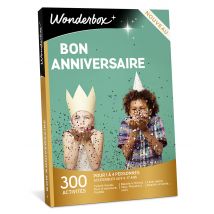 Wonderbox Bon Anniversaire enfant - Coffret Cadeau -Idée cadeau anniversaire, le cadeau d'anniversaire idéal Pour 1 à 4 personnes, accessible aux 