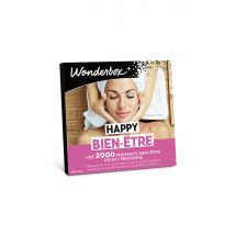Wonderbox Happy Bien-Être - Coffret Cadeau, Box Cadeau, Idée cadeau Pour 1 personne Jusqu'à 45 minutes de bien-être Massage*, soin du visage, gommage,