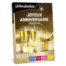 Wonderbox Joyeux Anniversaire Sensation - Coffret Cadeau -Idée cadeau anniversaire, le cadeau d'anniversaire idéal Pour 1 ou 2 personnes Séjour dans 