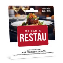 Carte Cadeau Multi Enseignes - Carte Cadeau Restaurant - De 10€ à 150€ - Valable dans + de 300 enseignes