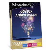 Wonderbox Joyeux Anniversaire Exception - Coffret Cadeau -Idée cadeau anniversaire, le cadeau d'anniversaire idéal Pour 1 ou 2 personnes Séjour 
