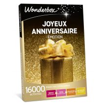 Wonderbox Joyeux Anniversaire Émotion - Coffret Cadeau, Box Cadeau, Idée cadeau Pour 1 ou 2 personnes Repas gourmand, atelier culinaire ou 