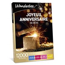 Wonderbox Joyeux Anniversaire de Rêve - Idée cadeau Pour 1 ou 2 personnes Séjour en hôtel 3* ou 4*, dîner gastronomique, dégustation de vins, accès au