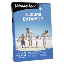 Wonderbox 3 jours en famille - Idée cadeau 2 nuits avec ou sans petit déjeuner pour 3 à 6 personnes Hôtel 3* ou 4*, maison d'hôtes, belle demeure, 