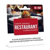 Wonderbox Restaurant-cadeaukaart - Cadeaukaart - Betaalkaart voor zij die graag op restaurant gaan Bedrag tussen € 10 en € 150 Brede keuze uit 