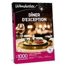 Wonderbox Dîner d'exception - Coffret Cadeau, Box Cadeau, Idée cadeau 1 repas d’exception pour 2 personnes Une sélection de restaurants recommandés 