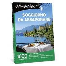 Wonderbox Soggiorno da assaporare - Cofanetti regalo 1 notte con cena e colazione o 1 notte in una città d'arte con degustazione e colazione per 2 