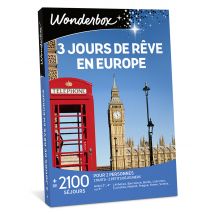 Wonderbox 3 jours de rêve en Europe - Idée cadeau 2 nuits avec petits déjeuners pour 2 personnes Hôtel 3*, 4* ou 5* à Athènes, Barcelone, Berlin, 